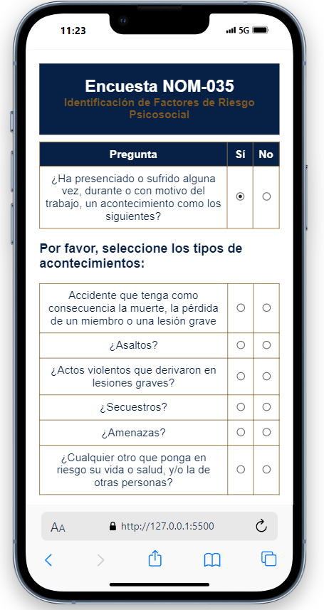 Sistema Norma 035 Movil
